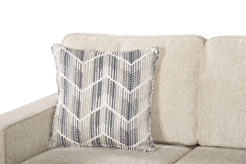 Made in Canada Lennox Chenille Fabric Reversible Sectional with Reversible Cushions - Taupe