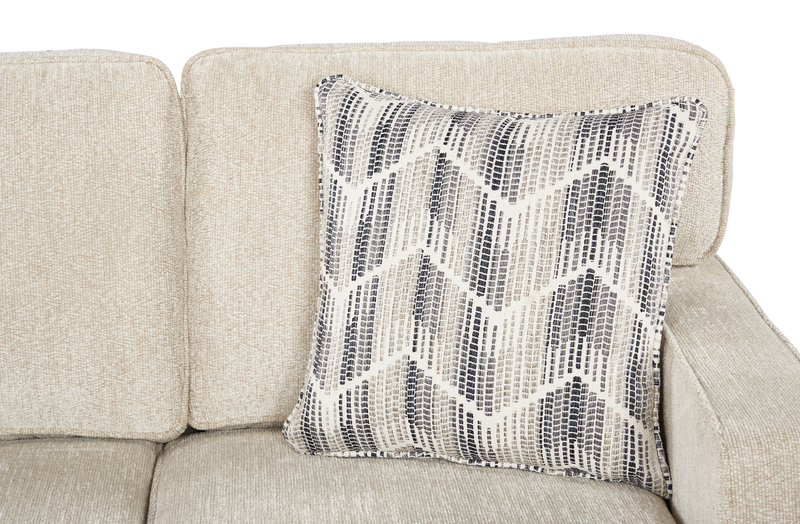 Made in Canada Lennox Chenille Fabric Reversible Sectional with Reversible Cushions - Taupe