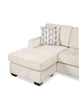 Made in Canada Lennox Chenille Fabric Reversible Sectional with Reversible Cushions - Taupe | Sofa sectionnel réversible Lennox fabriqué au Canada en tissu de chenille avec coussins réversibles - taupe