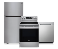 LG 3-Piece Kitchen Appliance Package - Platinum Silver and Stainless Steel