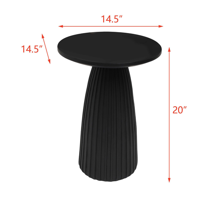 Lila 17.5\" Modern End Table – Matte Black