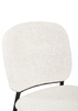 Luka Dining Chair with Boucle Fabric, Metal - Beige  | Chaise de salle à manger Luka en tissu bouclé et en métal - beige
