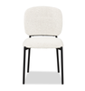 Luka Dining Chair with Boucle Fabric, Metal - Beige  | Chaise de salle à manger Luka en tissu bouclé et en métal - beige