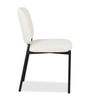 Luka Dining Chair with Boucle Fabric, Metal - Beige  | Chaise de salle à manger Luka en tissu bouclé et en métal - beige