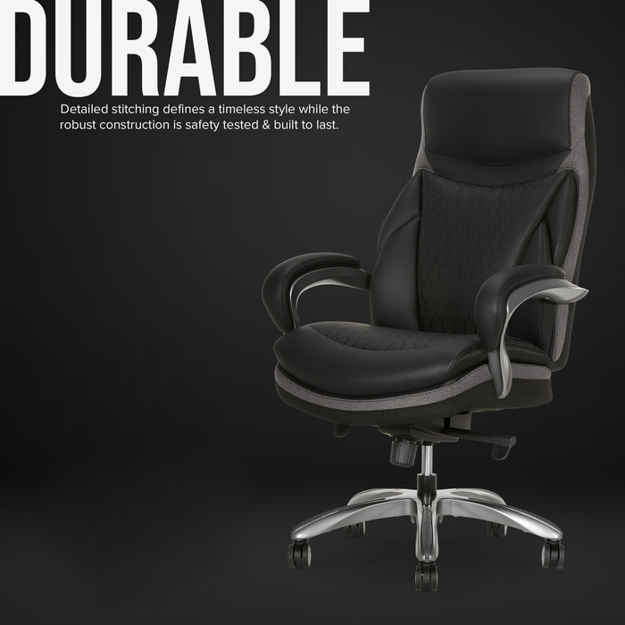 Shaquille O’Neal Home Maximos 29.5” High Back Executive Office Chair with Extended Headrest – Black