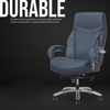 Shaquille O’Neal Home Maximos 29.5” Big & Tall High Back Executive Office Chair with Extended Headrest – Blue | Fauteuil président large et haut Maximos de Shaquille O’Neal Home de 29,5 po à dossier haut avec appuie-tête prolongé – bleu