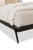 Milan Platform Bed with Headboard & Frame,  Mid-Century Modern, Black - Queen Size | Lit plateforme Milan de style moderne du milieu du 20e siècle avec tête de lit et cadre de lit, noir - format grand lit