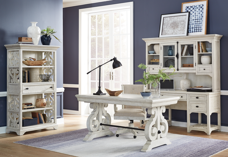 Milson 64\" Desk with Storage and Adjustable Shelves - Alabaster
