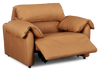 Momento 54" Genuine Leather Power Reclining Chair – Caramel | Fauteuil à inclinaison électrique Momento de 54 po en cuir véritable - caramel