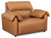 Momento 54" Genuine Leather Power Reclining Chair – Caramel | Fauteuil à inclinaison électrique Momento de 54 po en cuir véritable - caramel