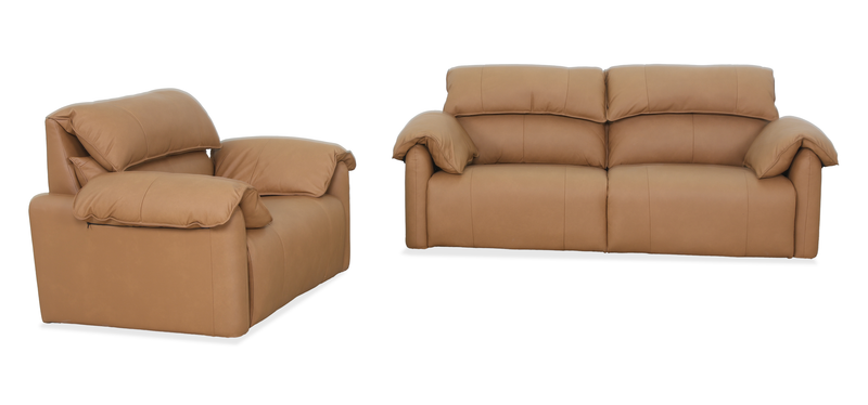 Momento 54\" Genuine Leather Power Reclining Chair – Caramel