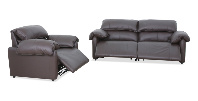 Momento 54\" Genuine Leather Power Reclining Chair – Chocolate