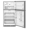Maytag 33" 21 Cu. Ft. Wide Top Mount Refrigerator - Fingerprint-Resistant Stainless Steel - MRTX7621TZ | Réfrigérateur Maytag large de 21 pi3 et de 33 po à congélateur supérieur - acier inoxydable résistant aux traces de doigts - MRTX7621TZ