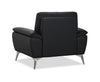 Mystic 41.7” Contemporary Genuine Leather Chair - Black | Fauteuil contemporain Mystic de 41,7 po en cuir véritable - noir