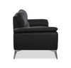 Mystic 85.4” Contemporary Genuine Leather Sofa - Black | Sofa contemporain Mystic de 85,4 po en cuir véritable - noir