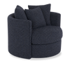 Made in Canada Sofa Lab Customizable Nest 42" Fabric Swivel Accent Chair – Chenille Pacific  | Fauteuil d’appoint pivotant personnalisable Nest de Sofa Lab de 42 po fabriqué au Canada en tissu - Chenille Pacific