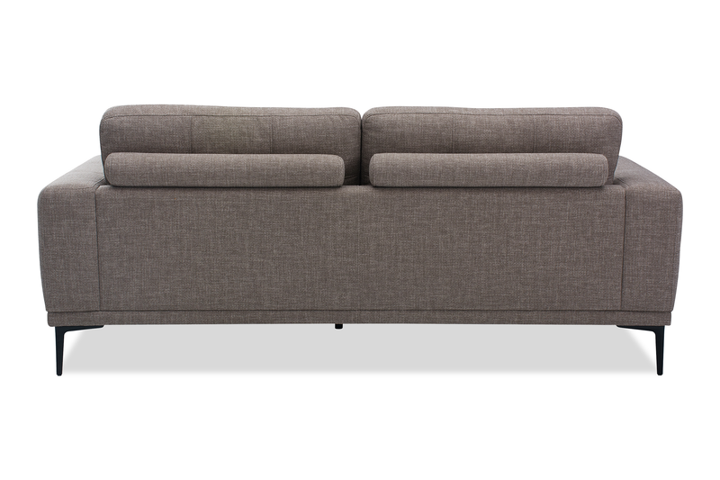 Nola 79.5” Fabric Sofa with Removable Back Cushions – Mocha 