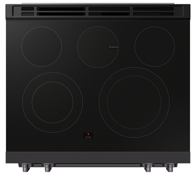 Samsung 6.3 Cu. Ft. Electric Slide In Range with Air Fry Max -  Matte Black Stainless Steel - NSE80H63SEAC