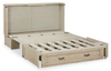 Parker Cabinet Bed with Pocket Coil Memory Foam Mattress, Driftwood - Queen Size | Armoire-lit Parker avec matelas en mousse à mémoire de forme à ressorts ensachés, bois de grève - format grand lit