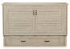 Parker Cabinet Bed with Pocket Coil Memory Foam Mattress, Driftwood - Queen Size | Armoire-lit Parker avec matelas en mousse à mémoire de forme à ressorts ensachés, bois de grève - format grand lit