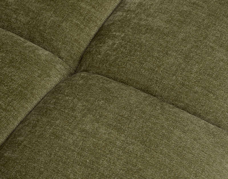 Made in Canada Pebble 70\" Fabric Loveseat with Matching Accent Pillows - Green