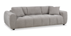 Made in Canada Pebble 96\" Fabric Sofa with Matching Accent Pillows - Grey