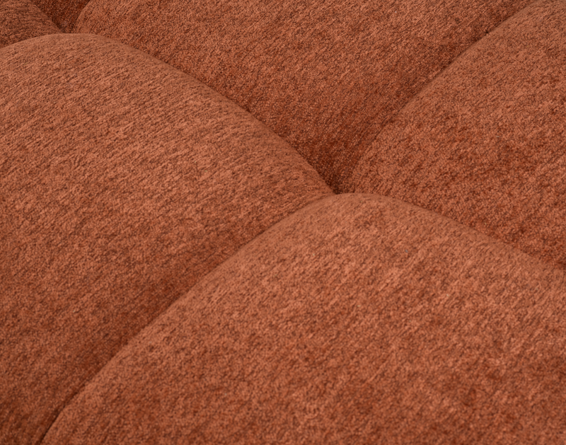 Made in Canada Pebble 42\" Fabric Ottoman - Orange