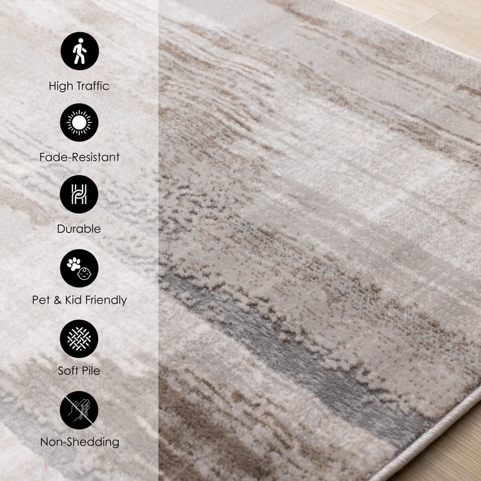 Peyton Weathered Taupe Area Rug – 5’3” x 7’7”