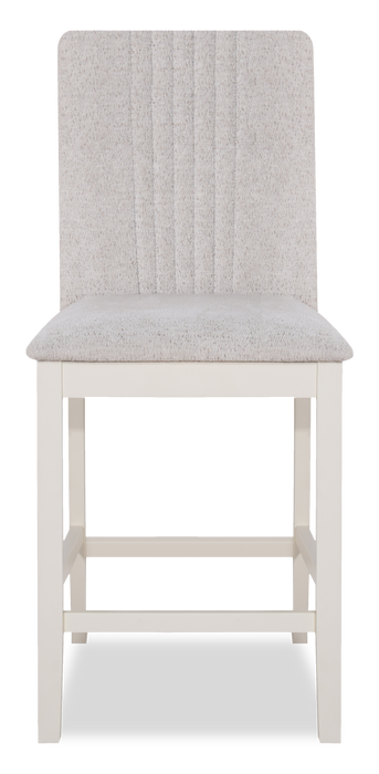 Piper 5pc Counter-Height Dining Set with Table & 4 Chairs, 60-72\" Extension, Storage – White