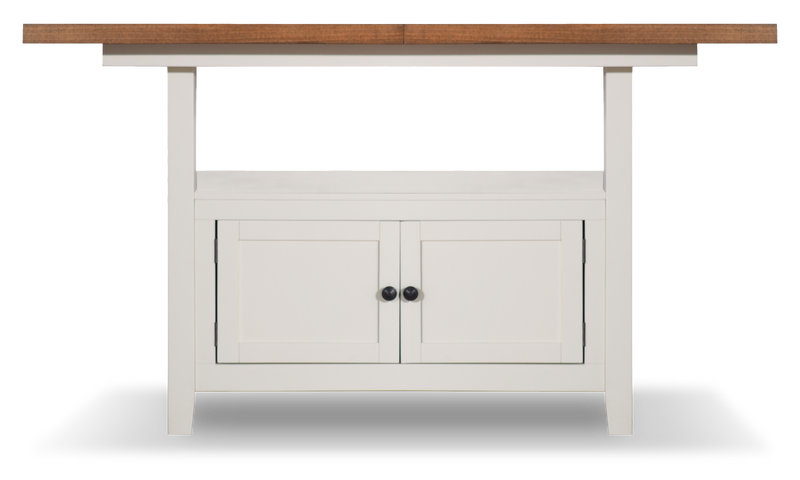 Piper 5pc Counter-Height Dining Set with Table & 4 Chairs, 60-72\" Extension, Storage – White