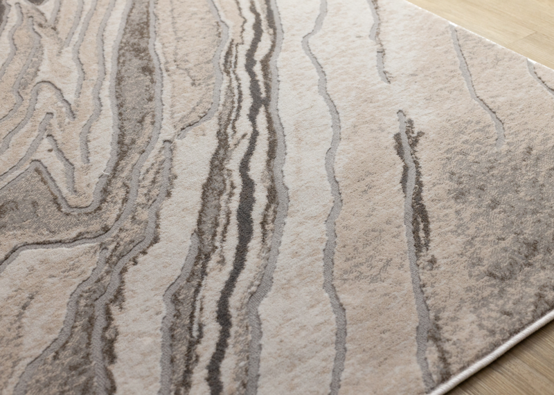 Plasma White Marble Area Rug – 5’3” x 7’7”