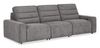 Shaquille O’Neal Home Prestige 3-piece Power Reclining Sofa – Grey | Sofa sectionnel Prestige de Shaquille O’Neal Home 3 pièces avec inclinaison électrique - gris
