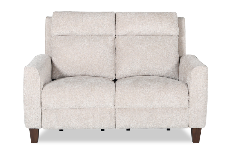 Primrose 71” Chenille Fabric Power Reclining Loveseat with Power Headrest – Linen