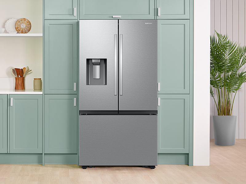 Samsung Bespoke 35.75” 31 Cu. Ft. 3-Door French Door Refrigerator – Stainless Steel - RF32CG5B30SRAA