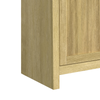 Ridgemont 70” Electric Fireplace TV Stand with Cable Management for TVs up to 80” – Natural Pine | Meuble TV Ridgemont de 70 pouces avec foyer électrique et système de gestion des câbles – Convient aux téléviseurs jusqu'à 80 pouces – Pin naturel