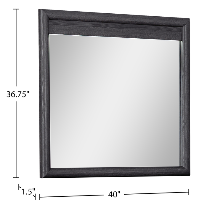 Rocco Bedroom Dresser Mirror - Dark Grey