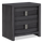 Rocco Bedside 2-Drawer Nightstand with Built-In Charging Port, 25"W x 26"H - Dark Grey