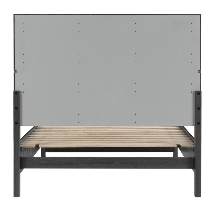 Rocco Storage Bed with 2 Built-In Footboard Drawers & LED Lit Headboard, Dark Grey - Queen Size 