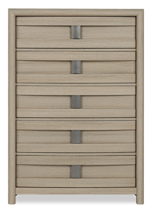 Rocco Bedroom Chest of Drawers, 5-Drawer, 36\"W x 52\"H - Light Brown