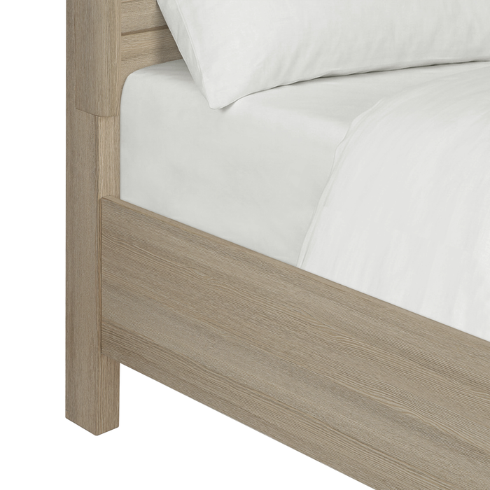 Rocco Storage Bed with 2 Built-In Footboard Drawers & LED Lit Headboard, Light Brown - King Size