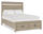 Rocco Storage Bed with 2 Built-In Footboard Drawers & LED Lit Headboard, Light Brown - Queen Size