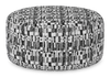 Made in Canada Customizable Sofa Lab Round 38\" Fabric Ottoman – Noir Accent Fabric 