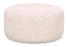 Made in Canada Customizable Sofa Lab Round 38" Fabric Ottoman – Chenille White | Pouf courbé personnalisable de Sofa Lab de 38 po fabriqué au Canada en tissu - Chenille White
