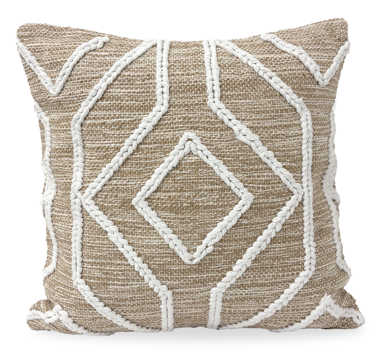 Sadie Fabric Accent Pillow -Coffee