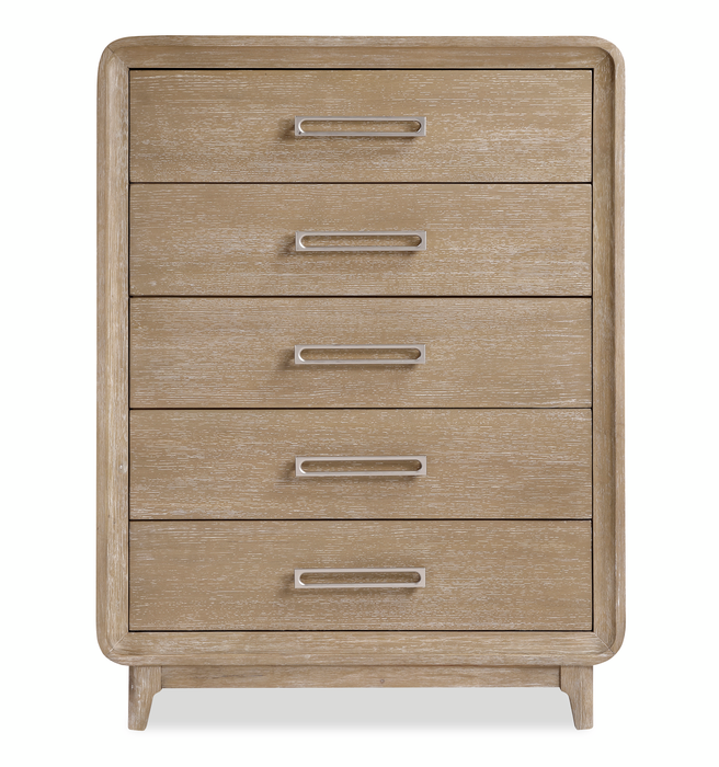 Sahsa Bedroom Chest of Drawers, 5-Drawer, 40\"W x 52\"H - Natural Oak Brown