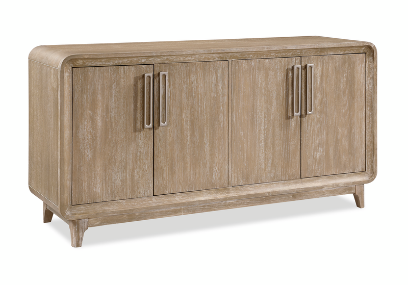 Sasha Dining Server with Storage, 66\"W - Natural Oak Brown