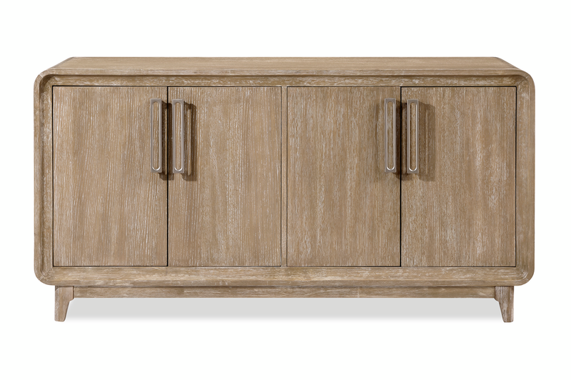 Sasha Dining Server with Storage, 66\"W - Natural Oak Brown