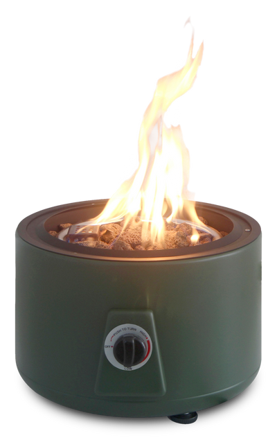 Sol Portable Fire Pit, 15"W, 60,000 BTU, Propane, Metal - Green  | Foyer portatif à gaz propane Sol de 15 po (L) et de 60 000 BTU en métal - vert
