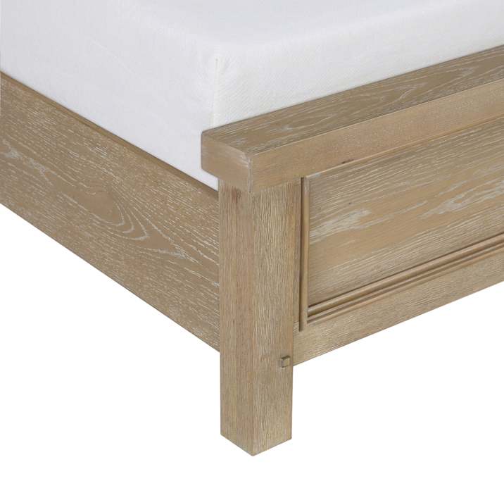 Sonoma Panel Bed with Headboard & Frame, Light Brown - Queen Size