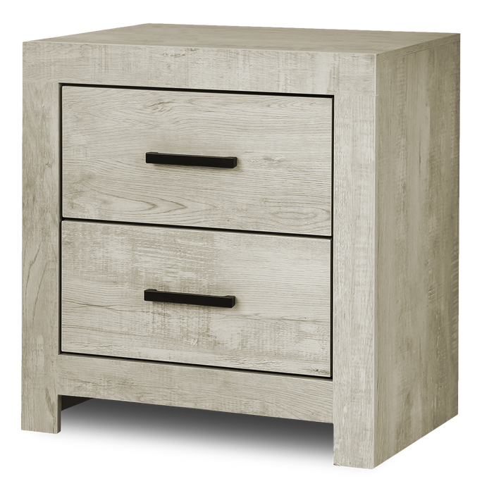 Soren Bedside 2-Drawer Nightstand, 22\"W x 24\"H - Bleached Oak